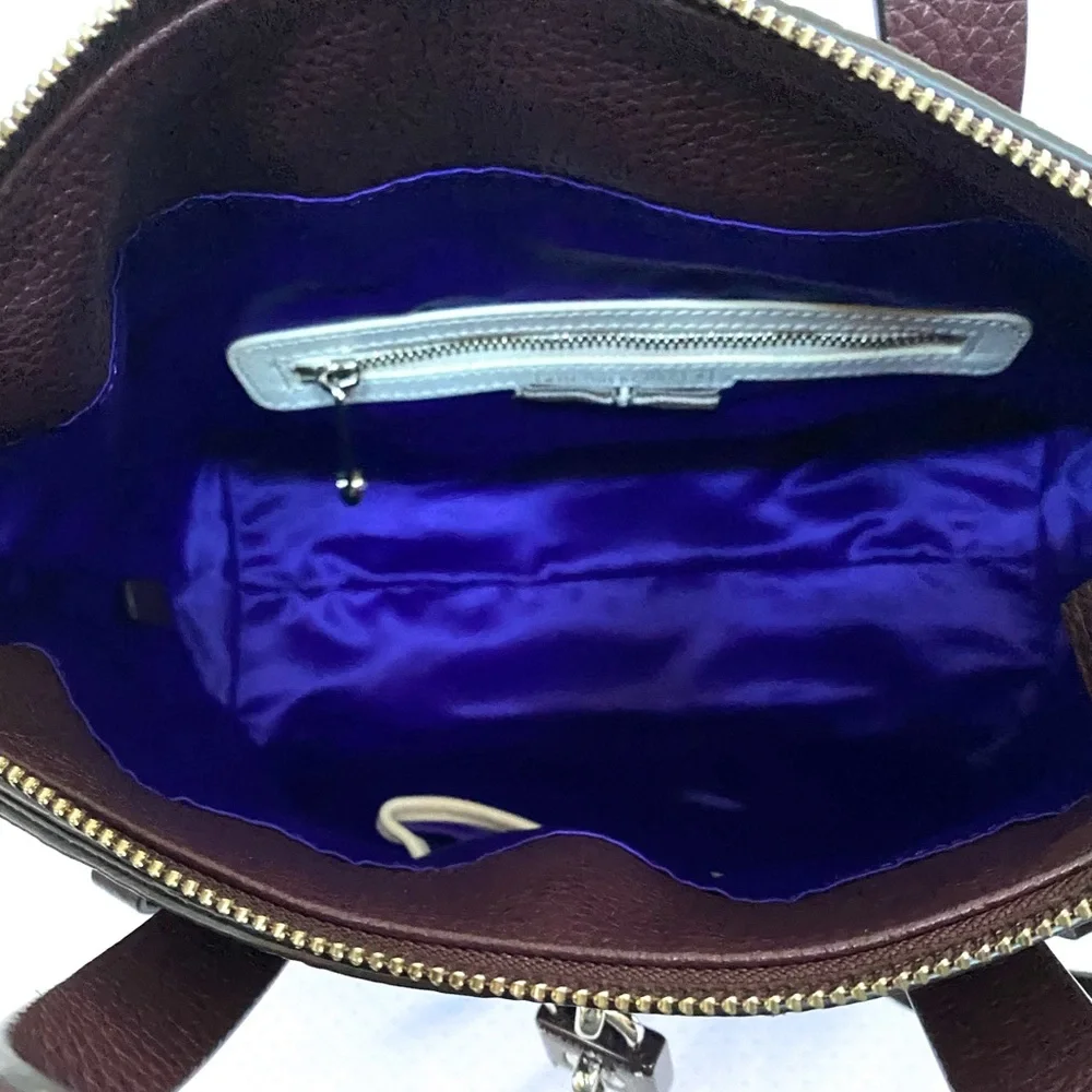 Henri Bendel small leather jetsetter convertible backpack (Oxblood - Picture 6 of 16